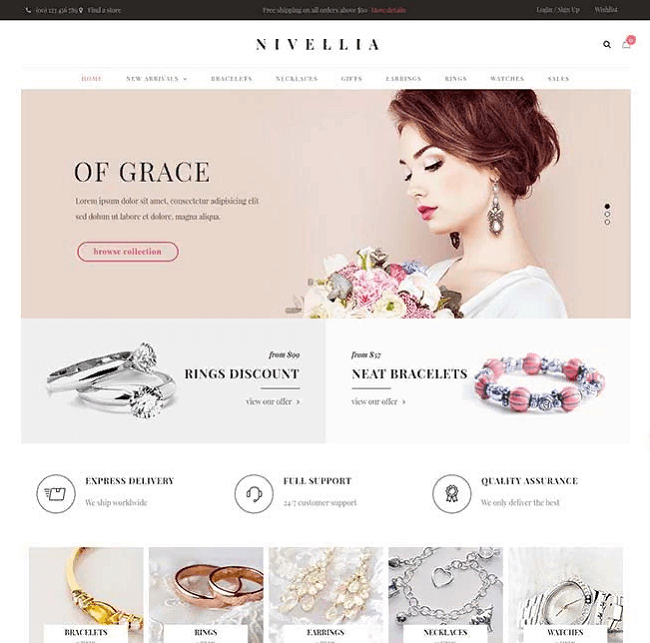 thiết kế web trang sức vàng bạc đá quý online sang trọng chuẩn seo