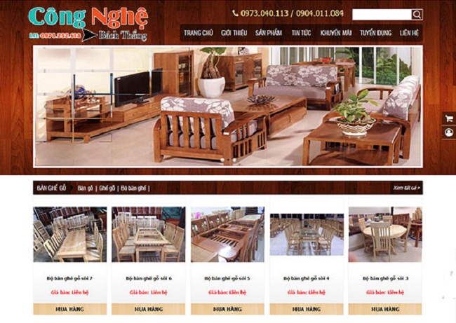 thiết kế web bán đồ gỗ nội thất sàn gỗ