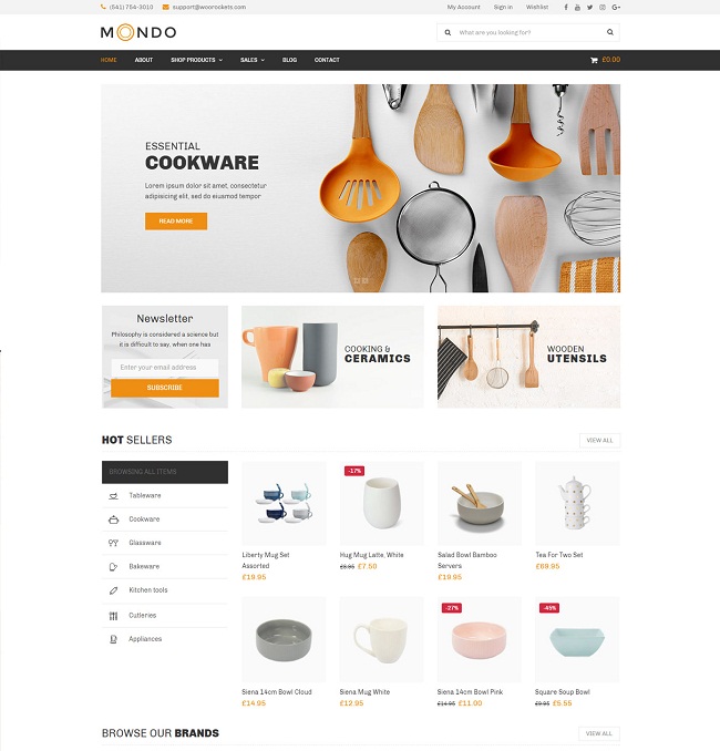 thiết kế web thiết bị bếp