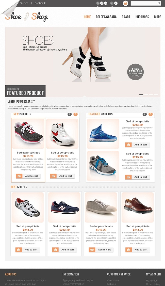 thiết kế web bán giày dép Online đẹp mắt chuyên nghiệp chuẩn seo