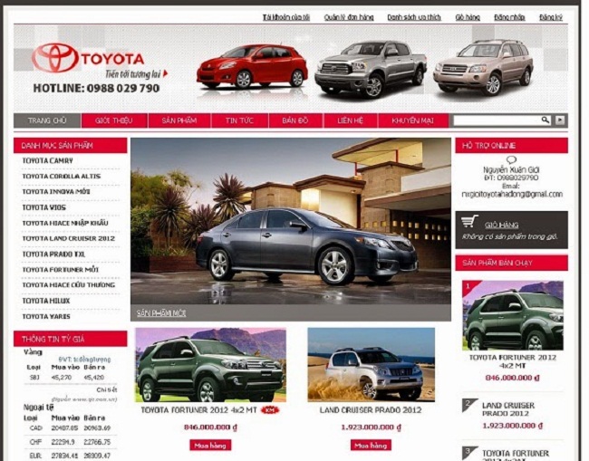 thiết kế web bán ô tô giá rẻ chuyên nghiệp chuẩn Seo 