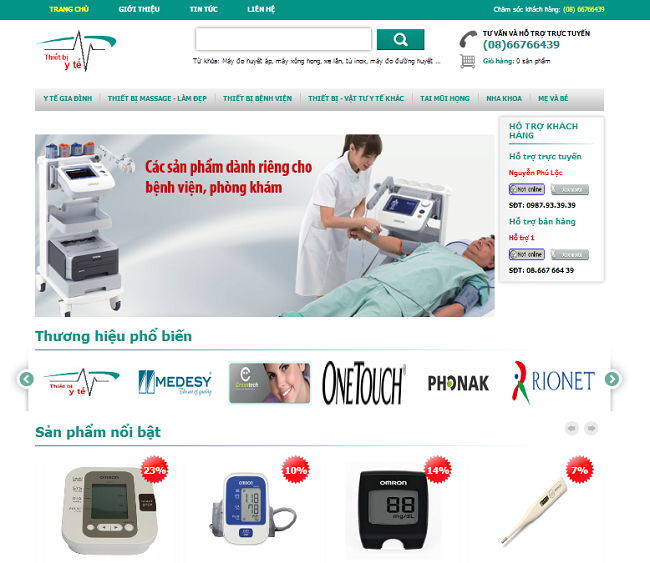 thiết kế web thiết bị y tế cực đẹp chuyên nghiệp chuẩn seo