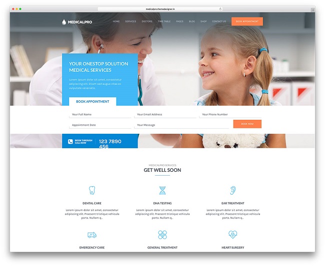 10 mẫu thiết kế web bệnh viện phòng khám tư nhân chuyên nghiệp